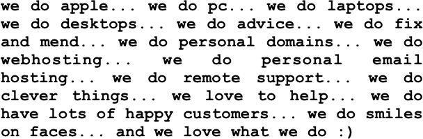 we do apple... we do